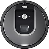 iRobot Roomba 960 Robot Aspirapolvere, Sistema di Pulizia Dirt Detect, Spazzole Tangle-Free, per Pavimenti e Tappeti, Ottimo per i Peli degli Animali, Wi-Fi, 70 dB, autonomia: 75 min, Argento